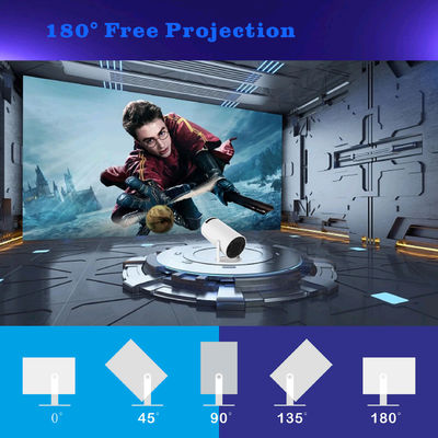 8G ROM Storage Proyector 4K HD con CPU ARM Cortex-A53 de cuatro núcleos y GPU Mali-G31