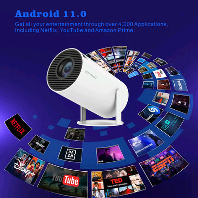 Proyector de alta luminosidad 4K HD 120 ANSI Lumens Vulkan 1.1 GPU AW869A WiFi6 de banda doble